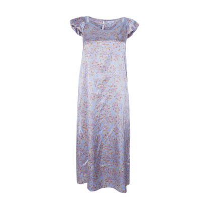 Blue Floral Midi Dress