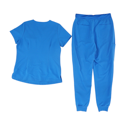 Blue Solid Pant Set