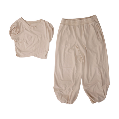 Beige Solid Active Set