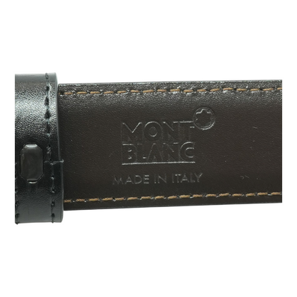 Reversible Black and Brown Leather Strap with Shint Stainless Steel Pin Buckle 30MM