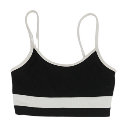 Black Color Block Swim Top