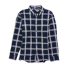 Navy Plaid Long Sleeve Button Down