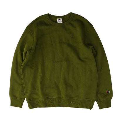 Olive Solid Sweatshirt Pullover