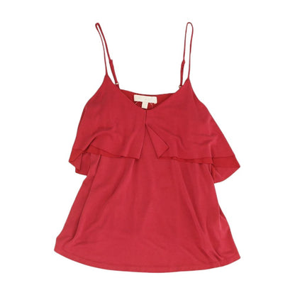 Red Solid Sleeveless Blouse
