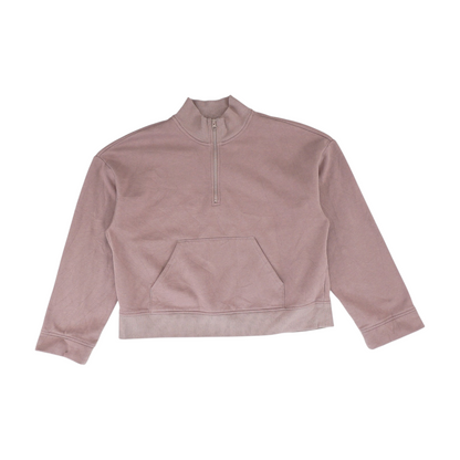 Mauve Solid 1/4 Zip Pullover