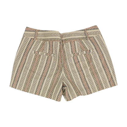 Beige Striped Chino Shorts