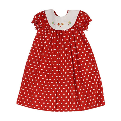 Red Polka Dot Midi Dress