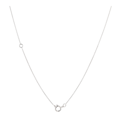 1/4 ctw 10K White Gold Sapphire Station Necklace