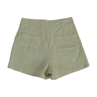 Green Solid Chino Shorts