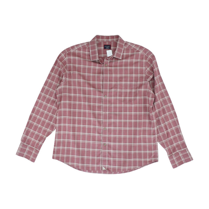 Red Plaid Long Sleeve Button Down