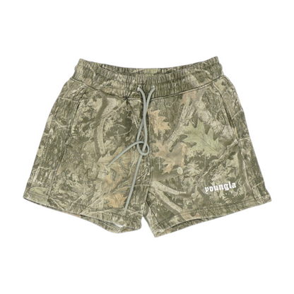 Green Camo Active Shorts