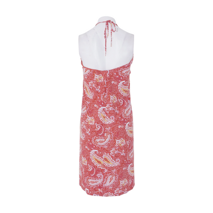 Red Paisley Midi Dress