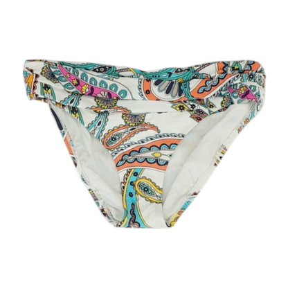 White Print Swim Bottom