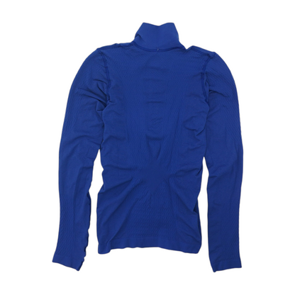 Blue Solid 1/4 Zip Pullover