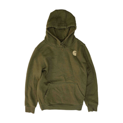 Green Solid Hoodie Pullover