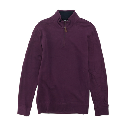 Purple Tall Solid 1/4 Zip Pullover
