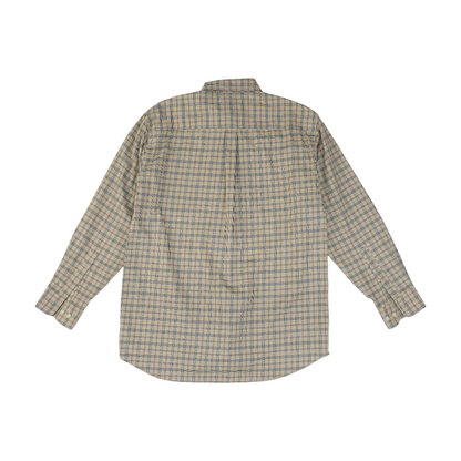 Tan Plaid Long Sleeve Button Down