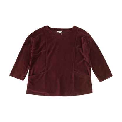Maroon Solid Sweatshirt Pullover