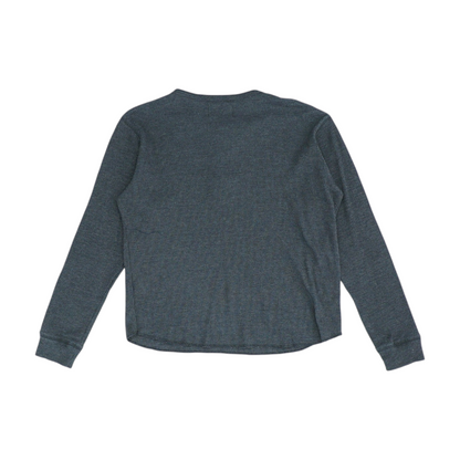 Blue Solid Henley T-Shirt