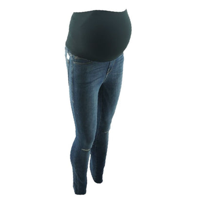 Blue High Rise Skinny Leg Maternity Jeans
