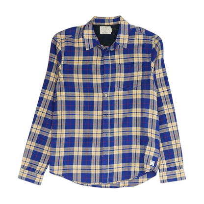 Blue Plaid Long Sleeve Button Down