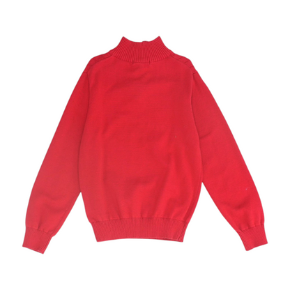 Red 1/4 Zip Sweater