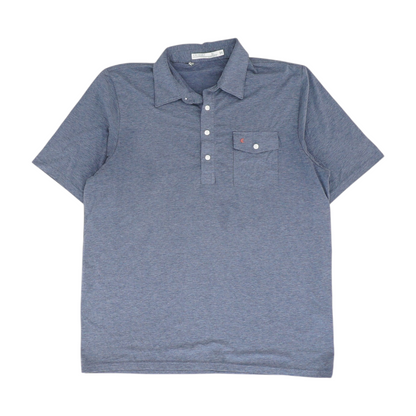 Navy Solid Short Sleeve Polo