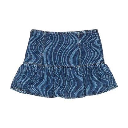 Blue Abstract Skirt