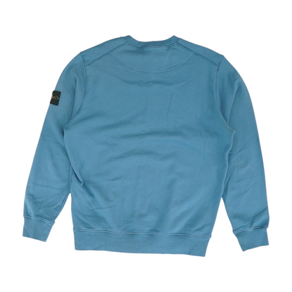 Blue Solid Sweatshirt Pullover