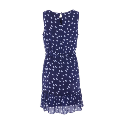 Navy Polka Dot Midi Dress