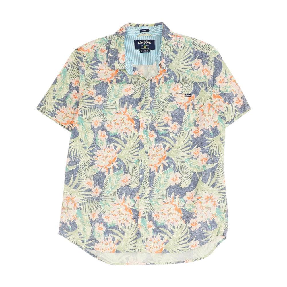 Multi Tropical Short Sleeve Button Down