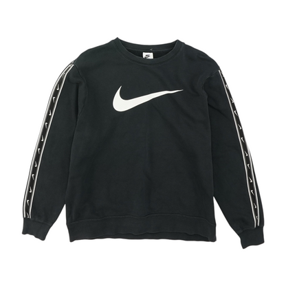 Black Solid Sweatshirt Pullover