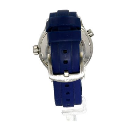Men's Connected Blue Silicone Band Stainless Steel Watch
