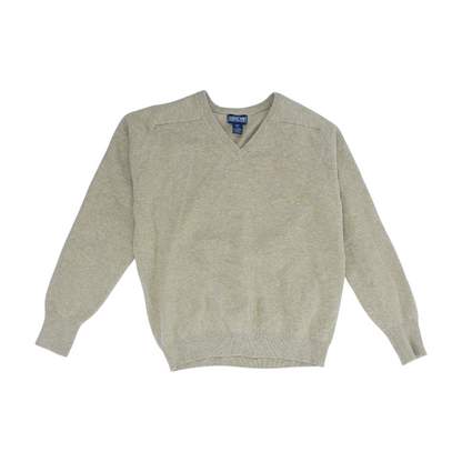 Brown Tall Solid Pullover Sweater