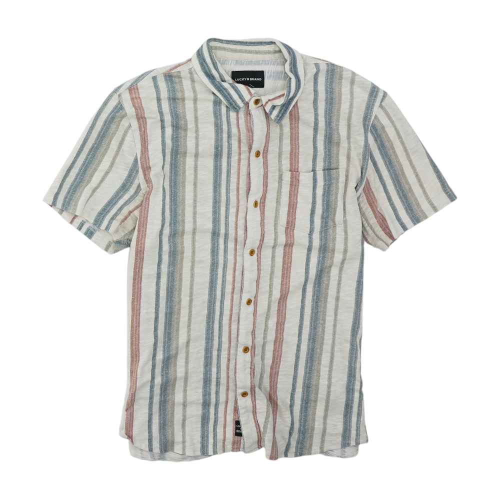 Multi Striped Short Sleeve Button Down