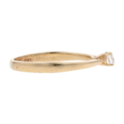 14K Gold Round Diamond Engagement Ring