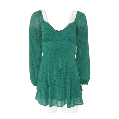 Green Polka Dot Mini Dress