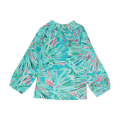 Blue Abstract Blouse
