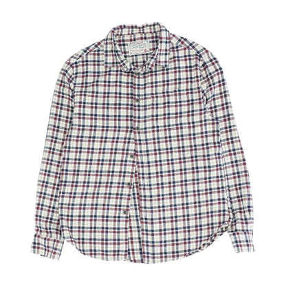 Beige Plaid Flannel Button Down