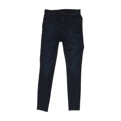 Navy Solid Mid Rise Slim Leg Jeans