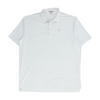 Peter Millar White Striped Short Sleeve Polo – Image 1