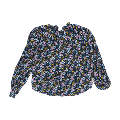 Navy Floral Blouse