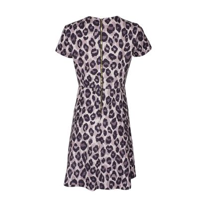 Beige Animal Print Mini Dress