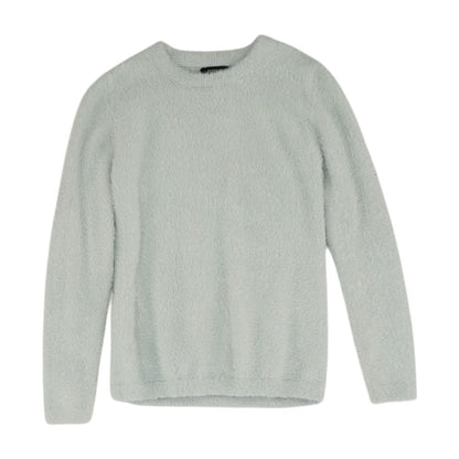 Gray Solid Pullover Sweater