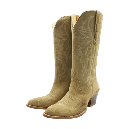 Beige Western Boots