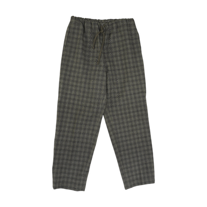 Brown Plaid Regular Pants