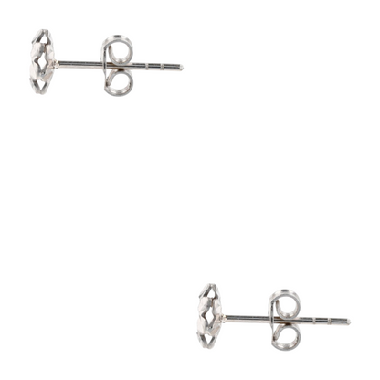 18K White Gold Stud Earrings