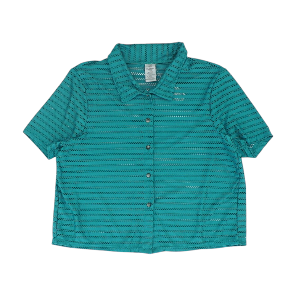 Green Striped Button Down