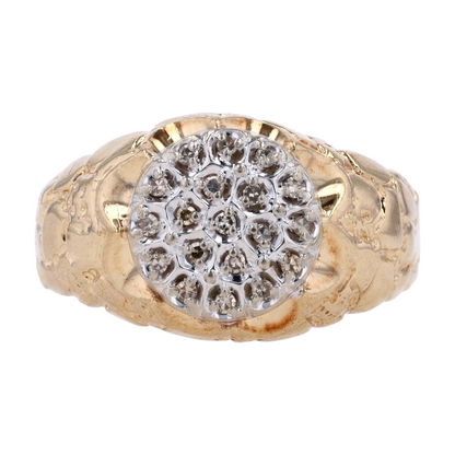 1/10 ctw 10K Two-Tone Gold Diamond Statement Ring