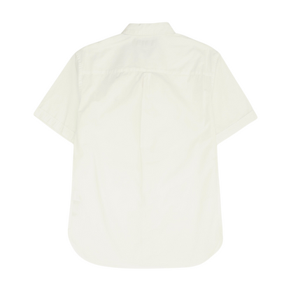 White Solid Long Sleeve Button Down